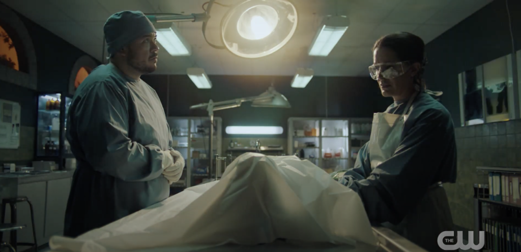 Still from El Muerto, morgue