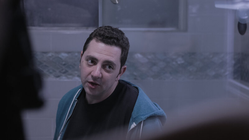 Aaron Barrocas Directing on the set of Sitting Duck