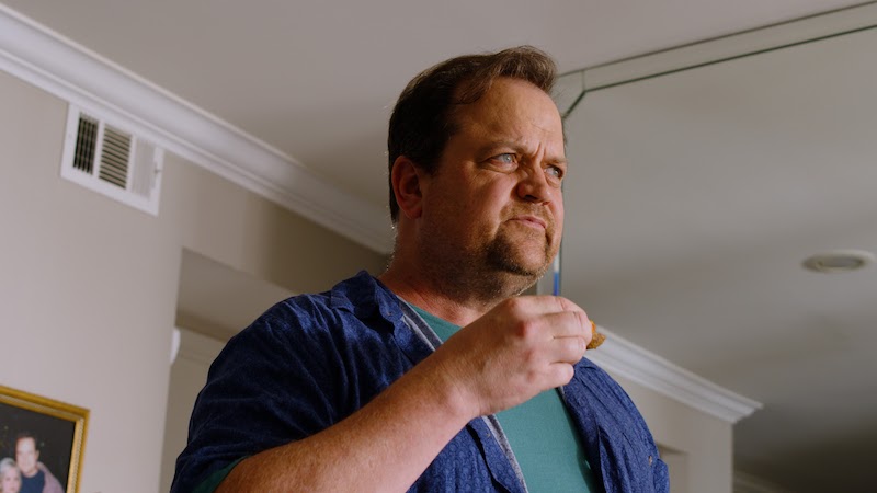 Michael King on the set of Sitting Duck
